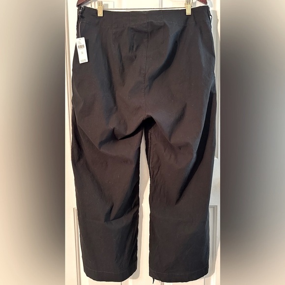 MAEVE Colette 33 Magic Fabric Wide Leg Crop Black Pull On Waist Leg Zip Adaptive - Picture 16 of 17